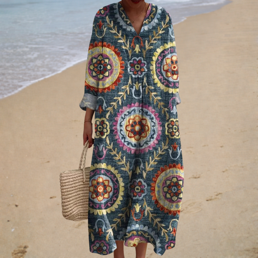 Vestido de verano estampado favorecedor