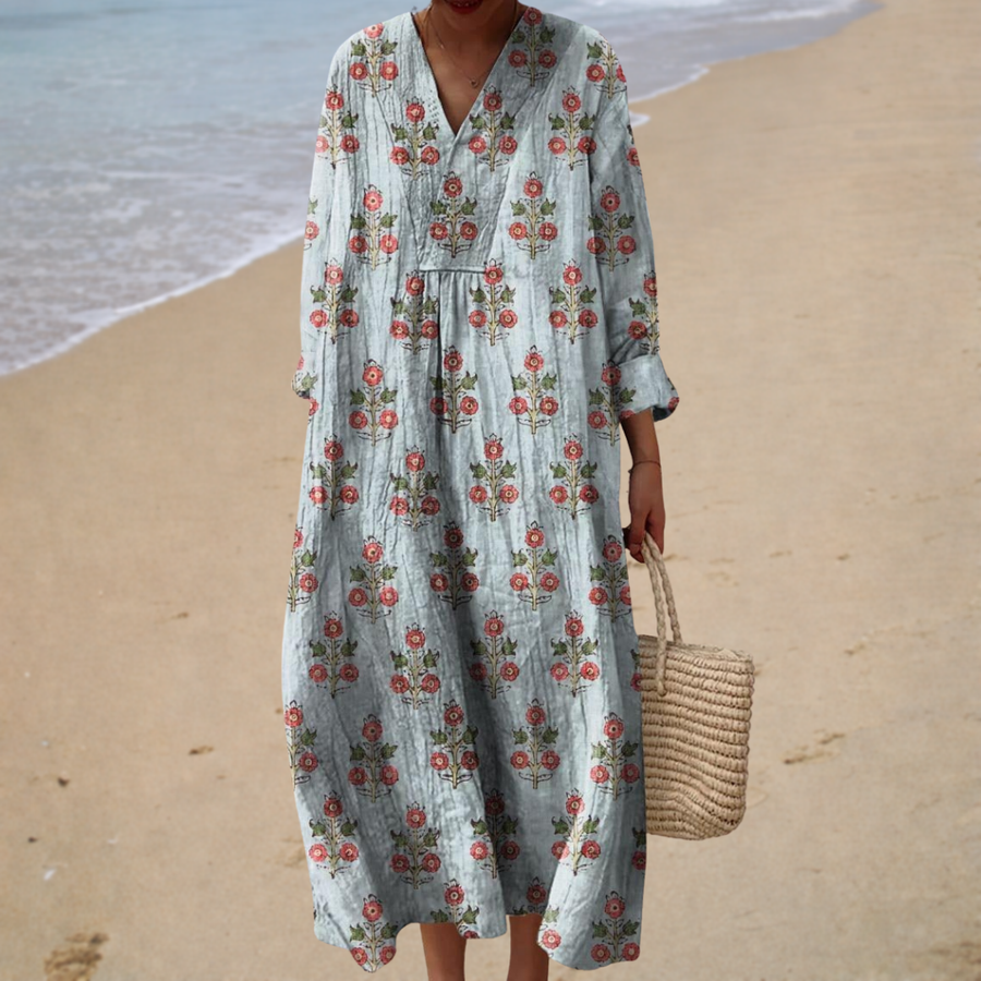 Vestido de Verano Impreso que Realza