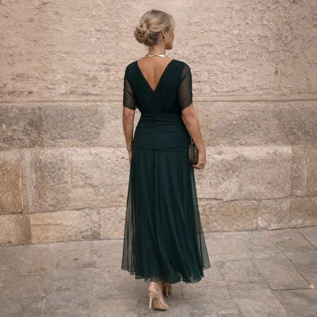 Mikaela | Vestido largo de gasa para ceremonia