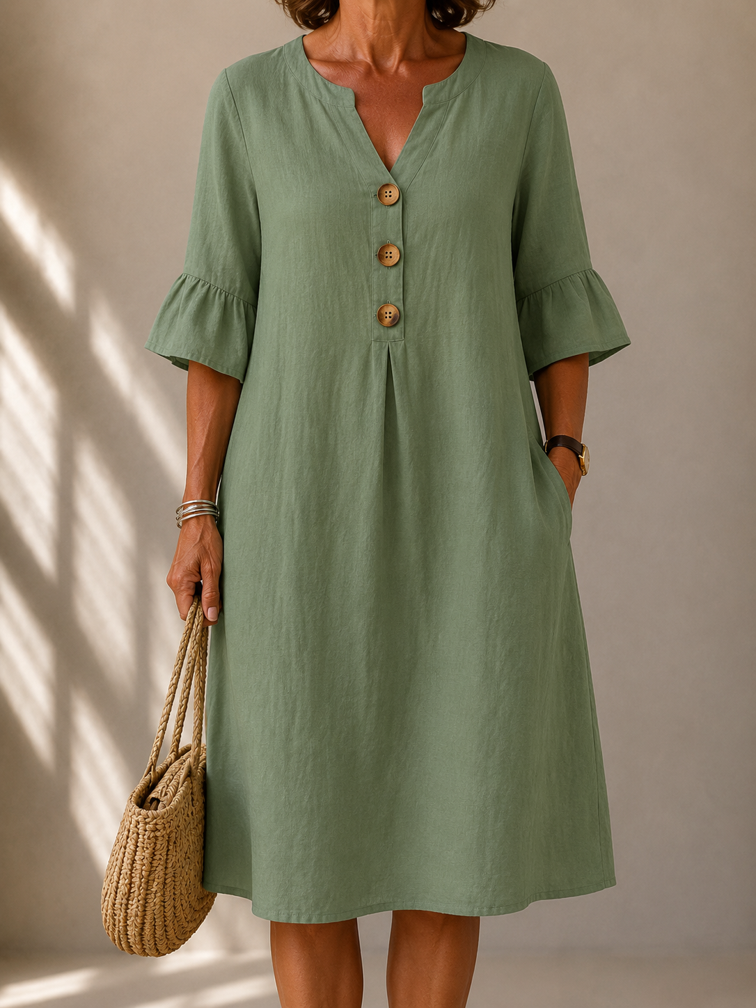 Margarita™ | Vestido de Botones