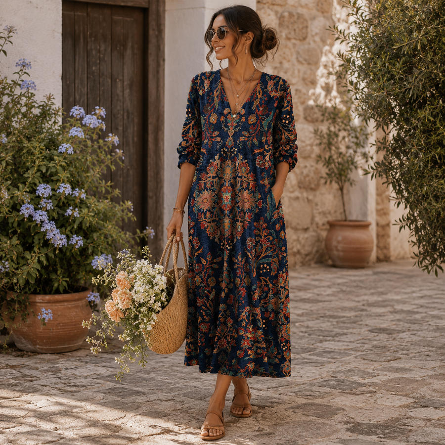Elvira | Vestido largo vintage Medianoche