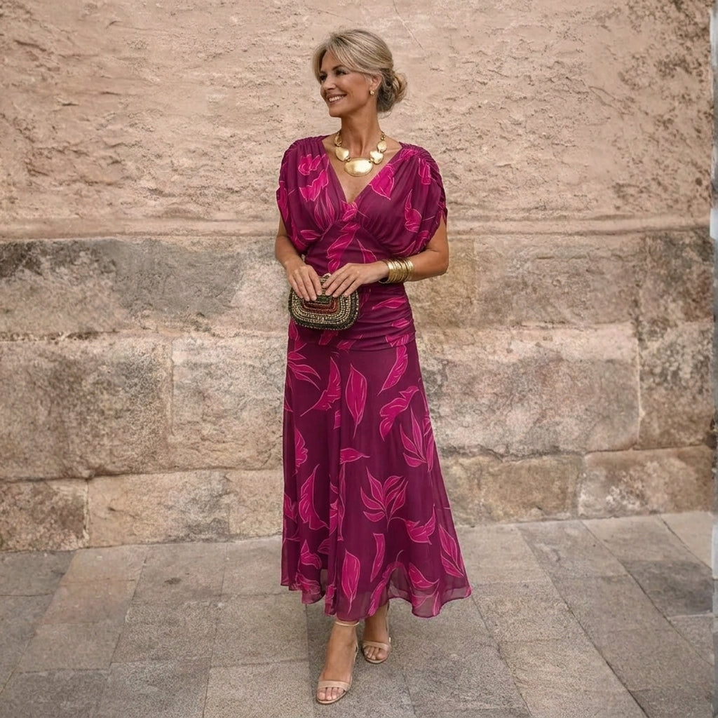 Mikaela | Vestido largo de gasa para ceremonia