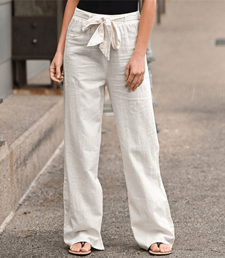 Joleen - Pantalones Relaxed para Mujer con Cuerda y Cintura Elástica